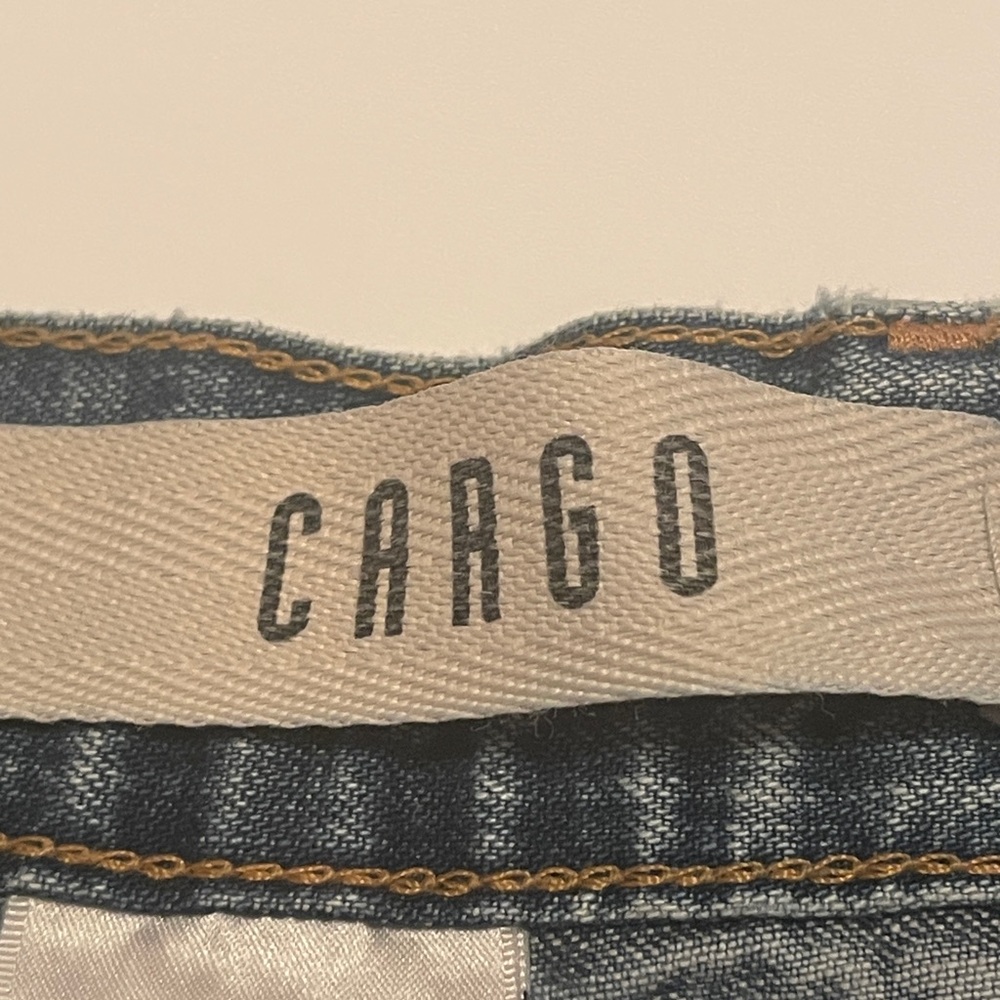 Cargo Blue Denim Cotton Cargo Pants Straight Leg Button 38/32 Casual Men's
